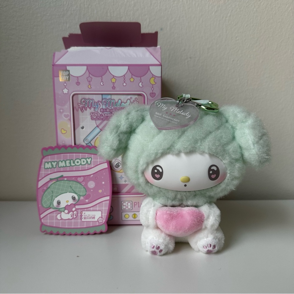 My Melody 50th Anniversary Milk Candy Series Blind Box Plush - Melon Milk Candy